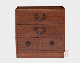 Japanese style jewelry box, hand made with solid kiri wood. (KB1)