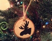 Wooden christmas moose ornaments