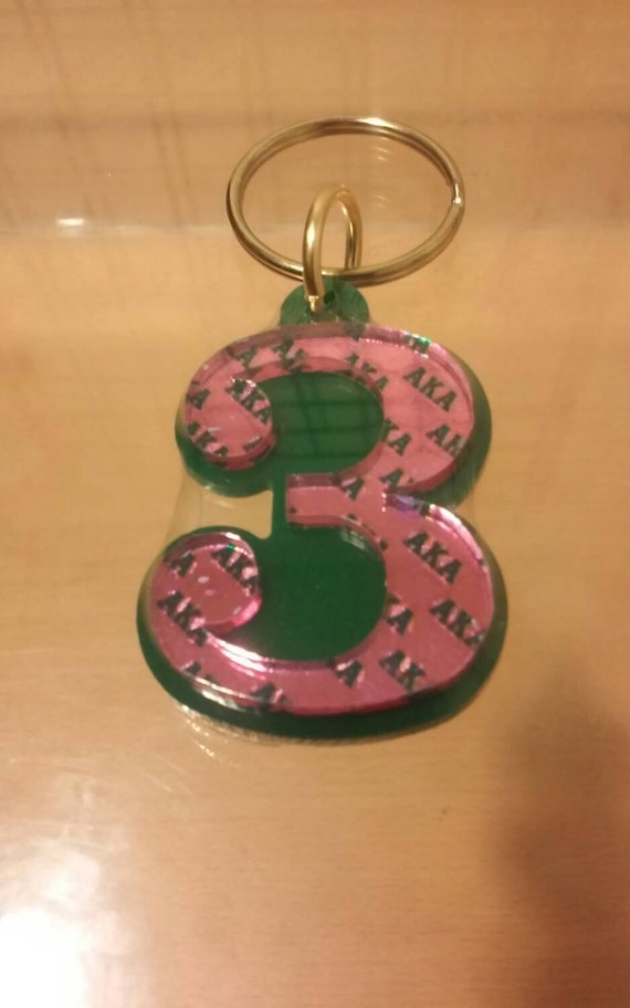 Alpha Kappa Alpha Line Number Keychain 3