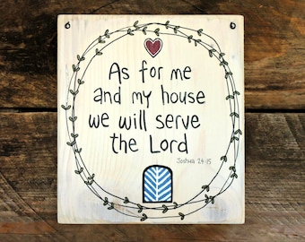 As for me and my house we will serve the Lord, Scripture art, Wood signs sayings, Bible verse wall art, Bible verse on wood, Joshua 24:15