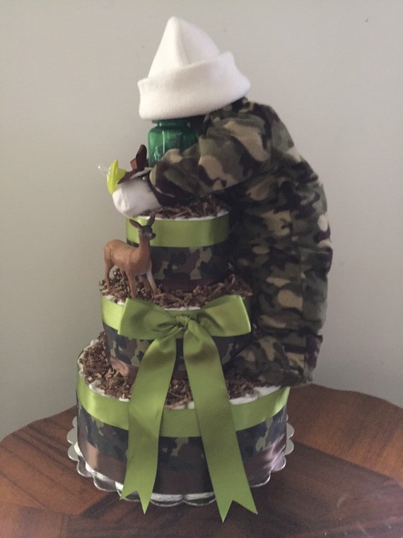 Diaper cake Camo diaper cake Camo baby shower by CreatingCrafts4U