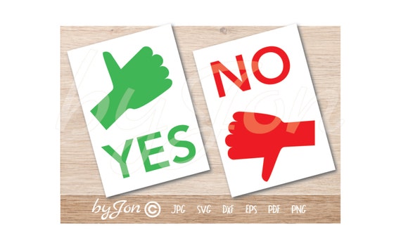 070 Instant Download 'YES / NO' poster flash cards