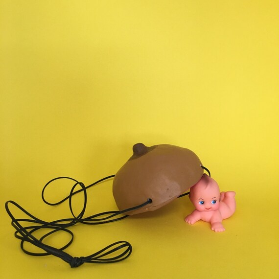 MEDIUM BROWN BOOB planter / boob planter / hanging planter