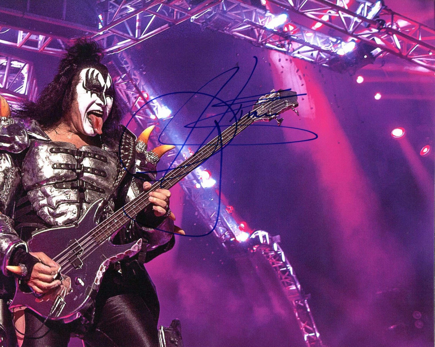 GENE SIMMONS kiss signed AUTOGRAPHED 8x10 by crystallynnsphotos