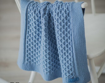 Hand Knit Baby Blanket, Knit Newborn Blanket, Hand Knitted Baby Blanket, Made To Order, Knitted Baby Afghan, Many Colors To Choose From