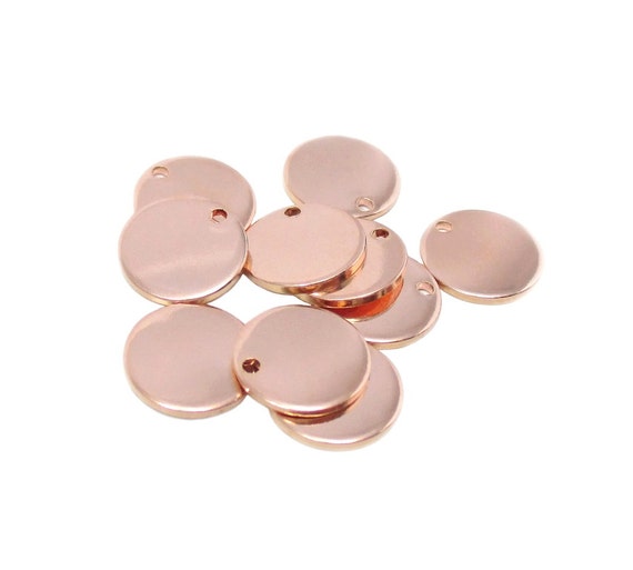 Rose Gold Disc Blanks Metal Stamping Blanks 20 Gauge ga g
