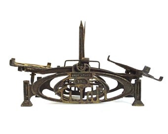 Vintage Kitchen Scale Market Balance Antique Rustic Rusty Metal Cast Iron Cooking Industrial Kitchen Shabby Chic Décor Epsteam Photo Prop