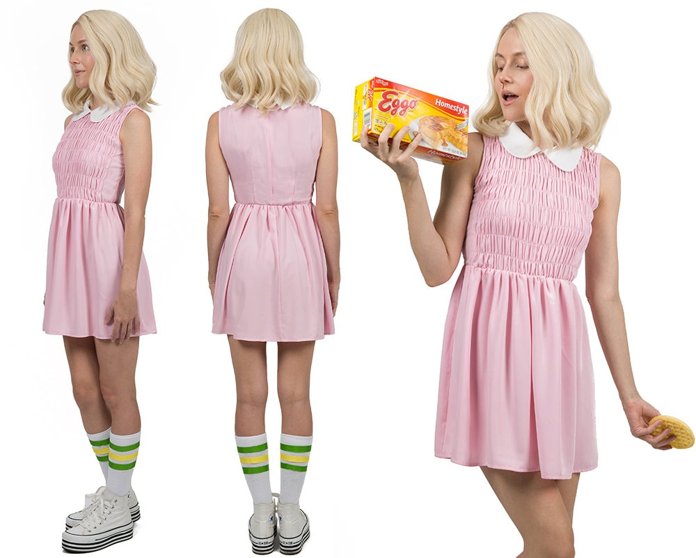 Eleven Halloween Costume Pink Peter Pan Collar Pink Dress