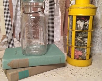 Quart size Royal glass canning jar