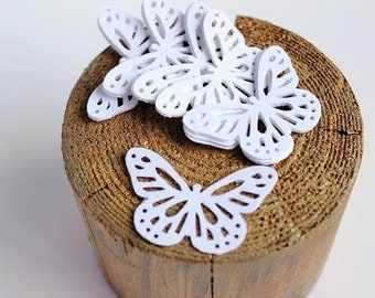 White Paper Butterfly Cut Outs, Wedding Butterflies, Butterfly die cuts, Butterflies Confetti, White Party, Baptism Centerpiece