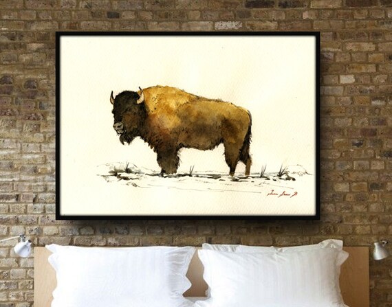 American Buffalo Painting up to 40 Large Size