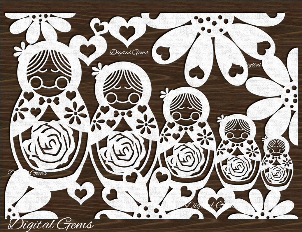 Download Russian Doll Paper Cut SVG For Cricut Design Space by DigitalGems