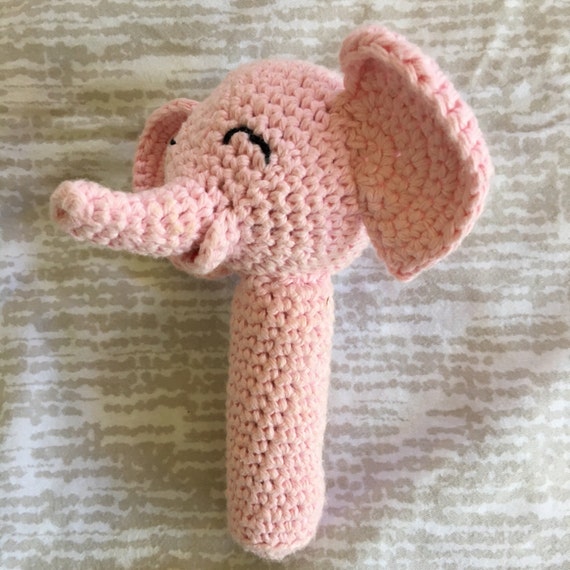Baby Elephant Rattle Baby Pink
