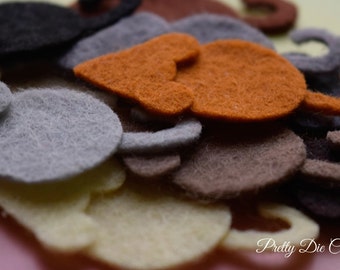 Felt Mice, Die Cut Craft Embellishments