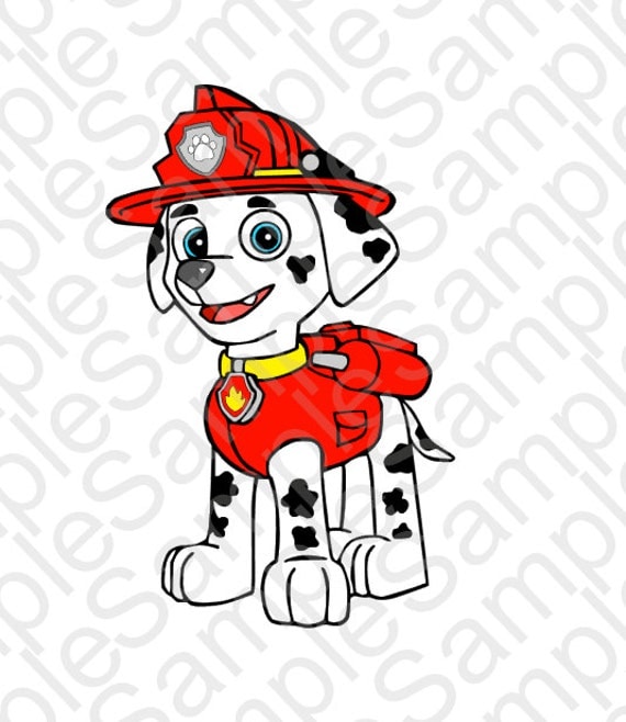 Marshall Paw Patrol Inspired SVG and DXF Cut by ...