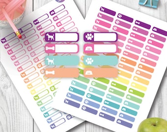 Pet Dog Icon Printable Planner Stickers Functional Stickers, Appointment Stickers for Erin Condren, Happy Planner, Plum Planner, Kikki K