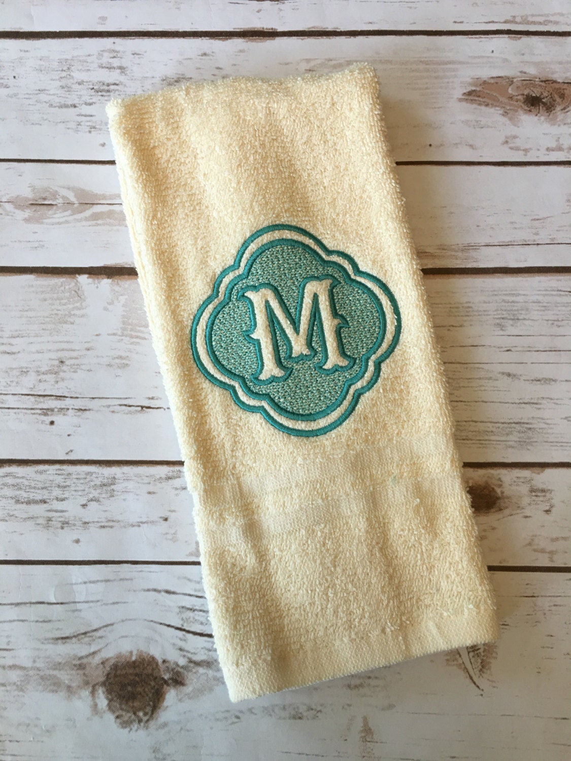 Monogrammed Hand towel monogram bathroom towel matching