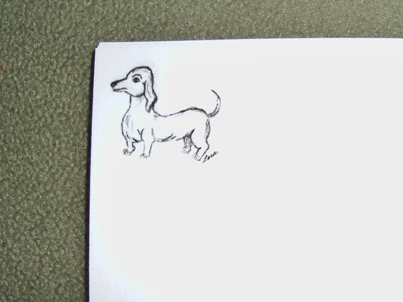 Items Similar To Stationery Letter Sheets 20 Piece Weenie Dog 