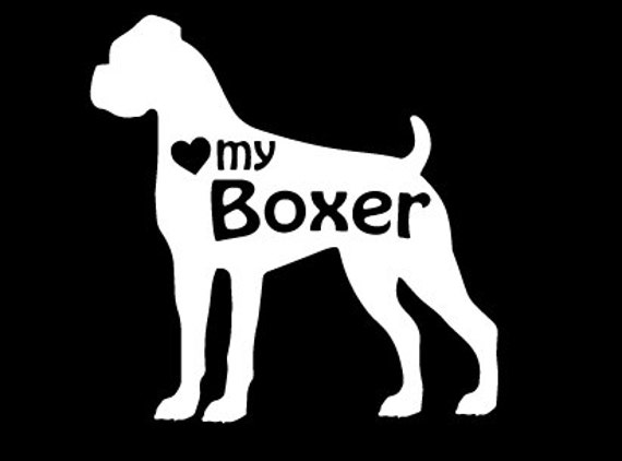 Download Love My Boxer Dog Vinyl Car Decal Sticker iPad Computer