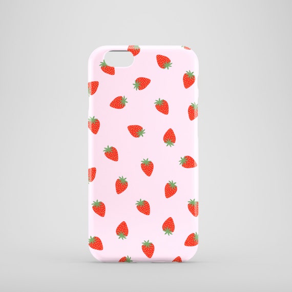 Pink Strawberries phone case / Cute phone case / by PardonMyTone