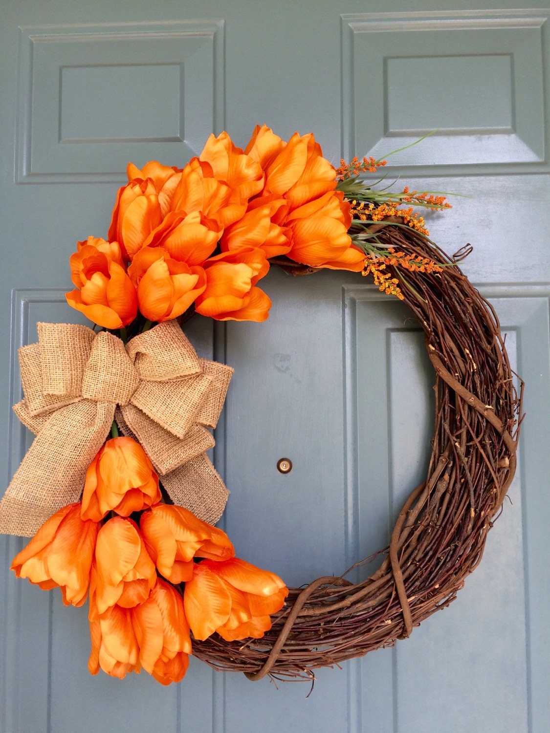 Front Door Tulip Wreath Spring Tulip Wreath Wreath for