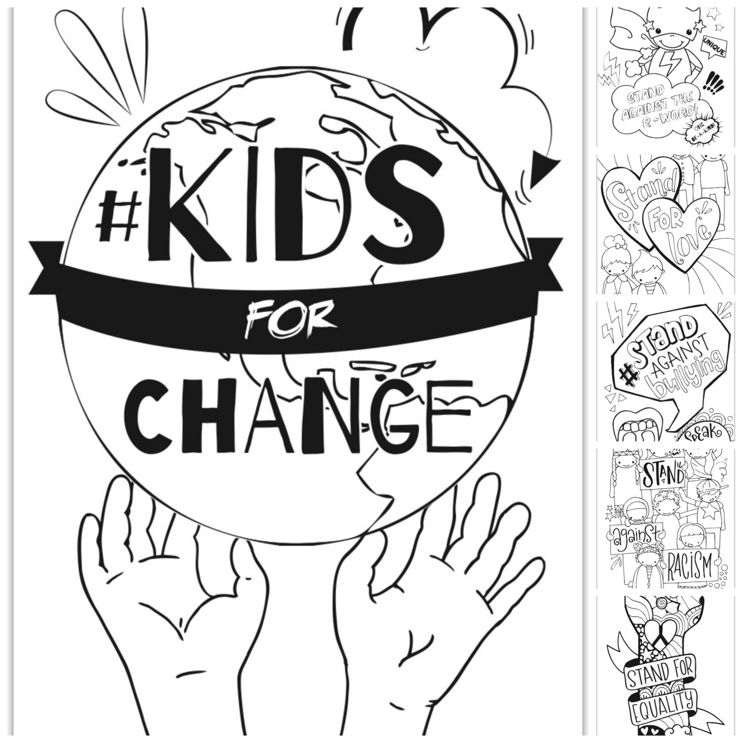 Coloring Book Equality Coloring Book Racism Coloring Book