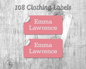 108 Stick on Clothing Label, Custom Label, Kids Label, School Label, Name Label, Back To School Label, Label, Container Label, Sticker Label