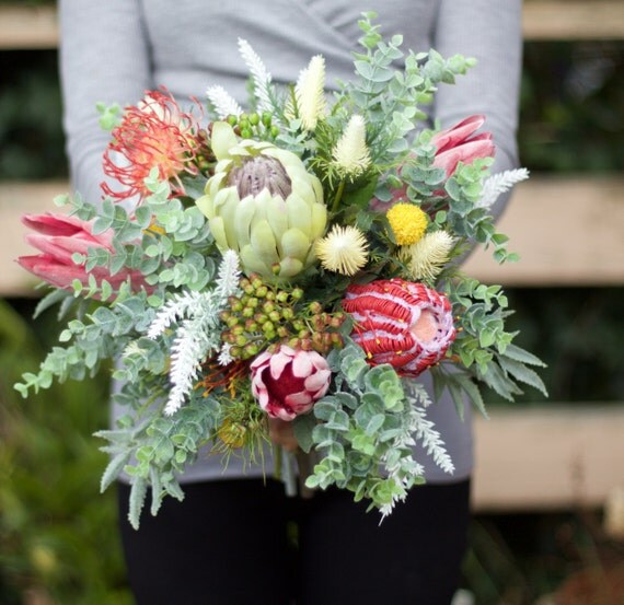 Australian Native silk flowers wedding by PrestigeFlowersandCo