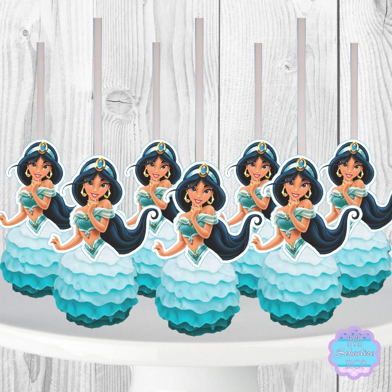 Download Princess Jasmine Cake Pop Toppers Cupcake Toppers INSTANT