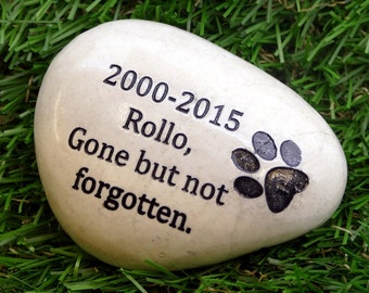 Engraved Pet Memorial Stone