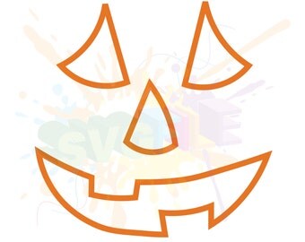 Pumpkin Faces SVG Files for Cutting Monogram Cricut Designs - SVG Files for Silhouette - Instant Download