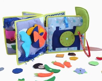 Soft book - Toddler’s Quiet Book - activity book - Felt toys - Educational Toys - Montessori toys - Travel toys - children's books - eco