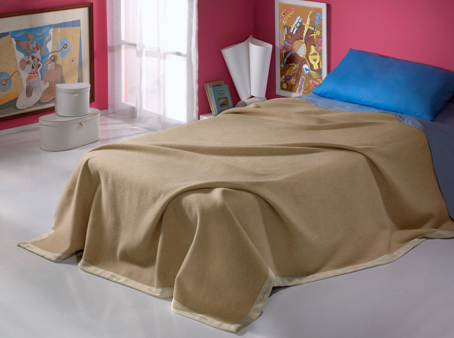 Single size CASHMERE BLANKET Bed For Winter Debby double face