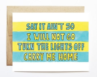 Thinking Of You Card - Say It Aint So, Cute Greeting Card, Thinking Of You Card, Friendship Card, Just Because Card, Blink 182