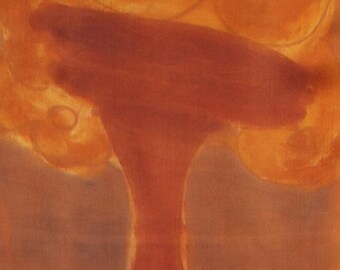 Silk Shawl- Caramel Bouquet/ Hand painted scarf/ Honey gold abstract scarf/ Earthly colored scarf/ Unique Painted scarves SSD2016