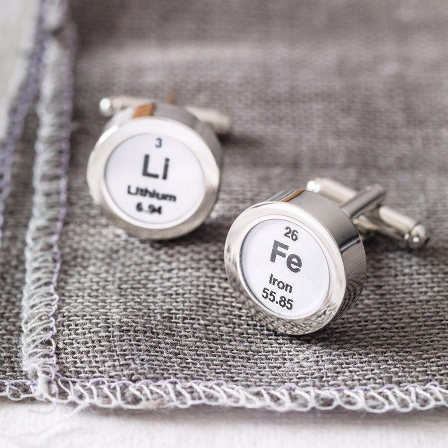 Periodic Table Cufflinks-cufflinks with chemical elements-science themed cufflinks-cufflinks for science lover-gift for dad-gift for men