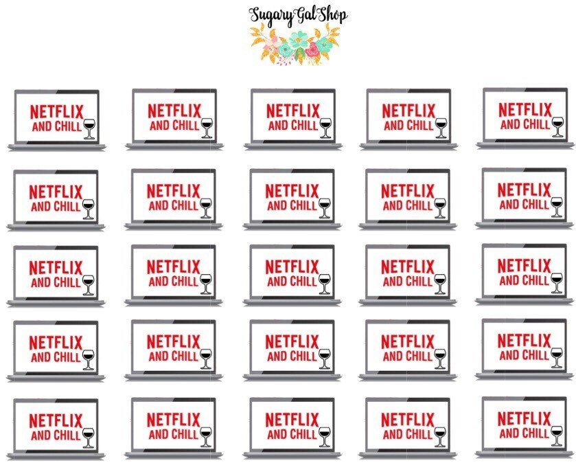 Netflix and Chill Planner Sticker Sheet