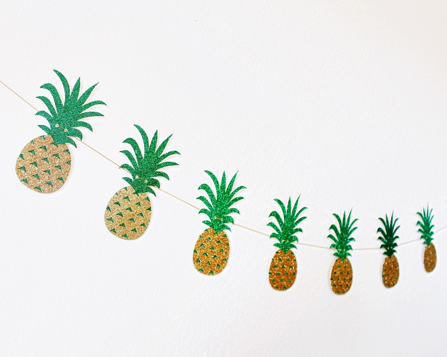 Pineapple Garland Pineapple Banner Pineapples Glitter