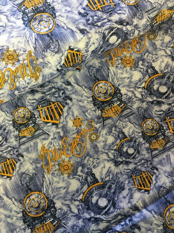 Polar express fabric train fabric christmas fabric