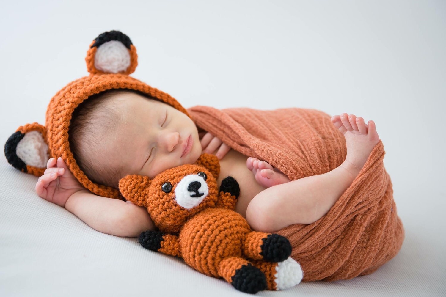 Newborn fox outfit baby fox newborn photo prop baby fox