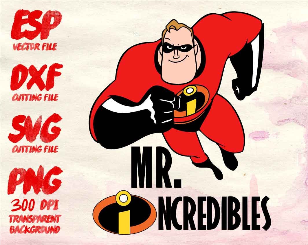 Mr. Incredibles Disney couple Clipart SVG Cutting ESP