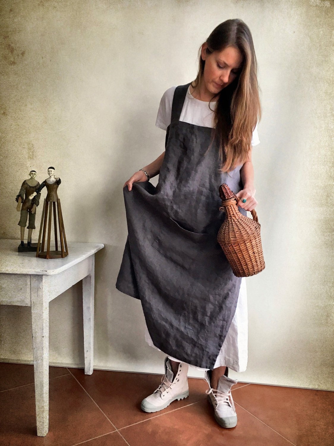 Where can you find pinafore apron patterns?