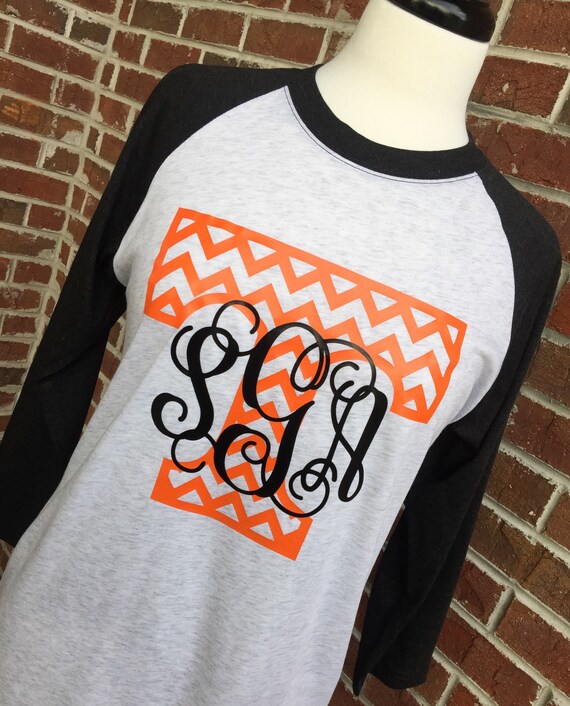 Vols Shirt Tennessee Shirt Monogram Football Shirt