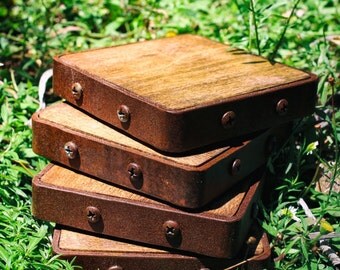 Rustic Industrial Coasters (Set of 4)