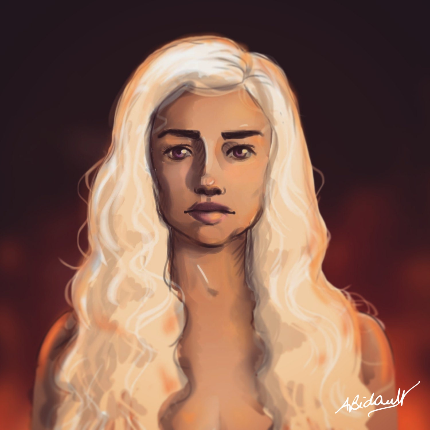 Daenerys Targaryen Khaleesi portrait Game of Thrones fanart