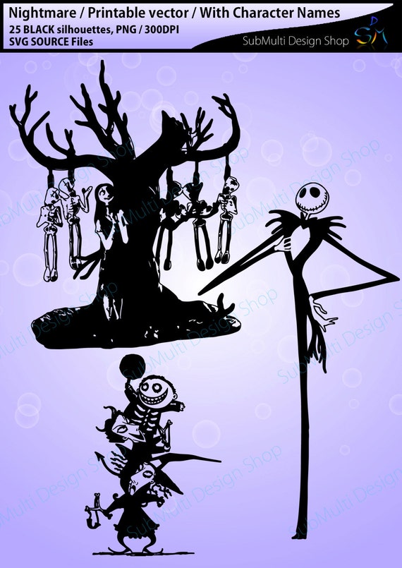 Free SVG Nightmare Before Christmas Character Svg 10907+ File for Free