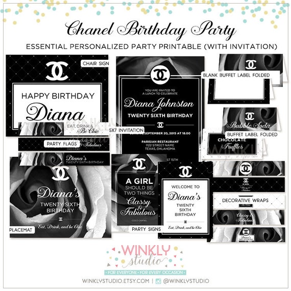 Chanel Essential Personalized Set (with Invitation) - Adult Birthday by ...