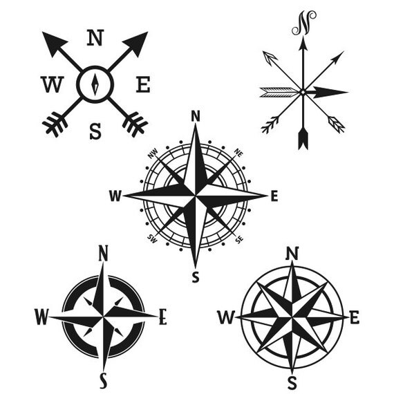 Compass Rose Cuttable Designs SVG DXF EPS use with by CuttableSVG