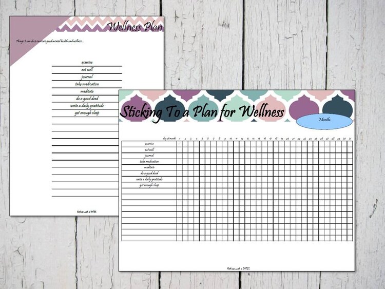 Mental Health Journal Printables Personal Size by ThreeWithATwist