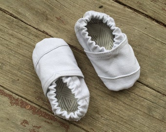 White Toms Inspired Soft Sole Baby Shoe